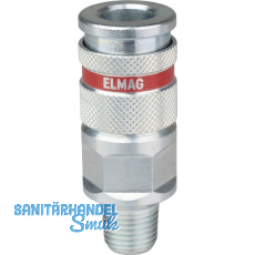 JWL Stahlkupplung DN 7,8 BSP mit Au�engewinde 3/8"