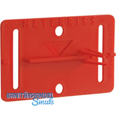 Meterriss-Plakette selbstklebend mit Pinsel Farbe rot