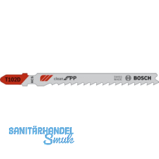BOSCH -Stichsägeblatt T102D Polypropylen - 5 Stück BOSCH -Stichsägeblatt T102D Polypropylen - 5 Stück