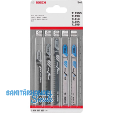 BOSCH Stichs�geblatt-Set Holz Metall Einnockenschaft 5-teilig