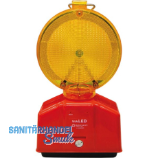 LED Baustellenleuchte gelb/gelbe Linse mit Blink- oder Dauerlicht