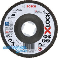 BOSCH Schleiflamellenteller Best for Metal X-LOCK gekr�pft � 125 mm Korn 120