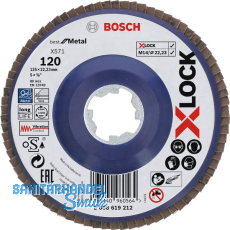 BOSCH Schleiflamellenteller Best for Metal X-LOCK gerade Ø 125 mm Korn 80 BOSCH Schleiflamellenteller Best for Metal X-LOCK gerade Ø 125 mm Korn 80