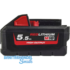 MILWAUKEE Akku / Ersatzakku M18 HB5.5 18 Volt / 5,5 Ah Li-Ion MILWAUKEE Akku / Ersatzakku M18 HB5.5 18 Volt / 5,5 Ah Li-Ion