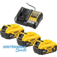 DEWALT Akku-Starterkit-Set DCB1104P3-QW 18 Volt/ 3 Stück 5Ah Akkus und Ladegerät DEWALT Akku-Starterkit-Set DCB1104P3-QW 18 Volt/ 3 Stück 5Ah Akkus und Ladegerät