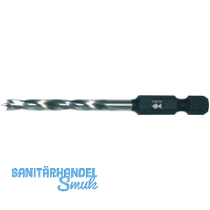 FISCH Holzspiralbohrer mit 1/4" Bit Aufnahme Bohrer � 5 mm