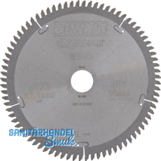 DEWALT Kreiss�geblatt HW � 216x2,6x30mm Z80 Trapezzahn/Flachzahn (TR/FZ) negativ