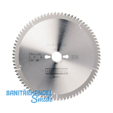 DEWALT Kreiss�geblatt HW � 260x2,6x30 mm Z80 Trapez/Flachzahn (TR/FZ) negativ