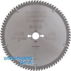 DEWALT Kreiss�geblatt HW � 305x3,2 30 mm Z80 Trapezzahn/Flachzahn (TR/FZ)negativ