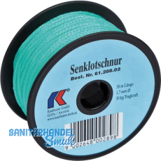 KAUFMANN Senklotschnur Polyethylen gr�n, auf Spule � 1,7 mm L�nge 100 m