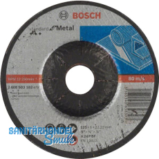 BOSCH Schruppscheibe Standard for Metal gekr�pfte Form � 125 x 6,0 x 22,23 mm