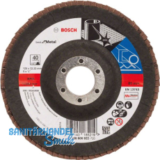 BOSCH Schleiflamellenteller X571 Best for Metal ø 125 mm Korn 40 BOSCH Schleiflamellenteller X571 Best for Metal ø 125 mm Korn 40