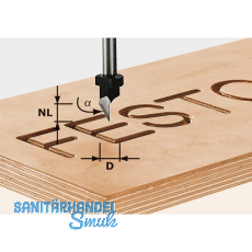 FESTOOL Schriftenfräser HS 60 Grad ø 11 mm FESTOOL Schriftenfräser HS 60 Grad ø 11 mm