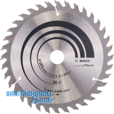 BOSCH Kreissägeblatt Optiline Wood ø 165 x 1,2 x 20 mm Zähne 36 (WZ) pos. BOSCH Kreissägeblatt Optiline Wood ø 165 x 1,2 x 20 mm Zähne 36 (WZ) pos.