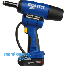 GESIPA Akku-Blindniet-Setzgerät PowerBird®Pro CAS 18 Volt / 2,0 Ah Li-Ion GESIPA Akku-Blindniet-Setzgerät PowerBird®Pro CAS 18 Volt / 2,0 Ah Li-Ion
