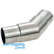 CROSO Eckbogen rund 45� f�r Rohr � 42,4 x 2,0 mm, Edelstahl geschliffen V2A
