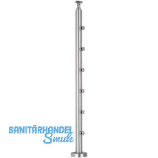 CROSO Fertigsteher für Bodenmontage, inkl. 6 Traversenhalter, Edelstahl V2A CROSO Fertigsteher für Bodenmontage, inkl. 6 Traversenhalter, Edelstahl V2A