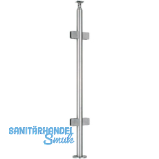 CROSO Fertigsteher mit 4 Klemmhalter für Bodenmontage, Edelstahl V2A CROSO Fertigsteher mit 4 Klemmhalter für Bodenmontage, Edelstahl V2A