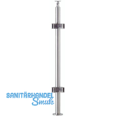 CROSO Fertigsteher mit 4 Klemmhalter �ber Eck, f.Bodenmontage, Edelstahl V2A