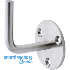 CROSO Handlauftr�ger mit Anschwei�ende, 3 Loch flacher Rosette � 70 mm, V2A