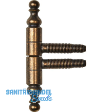 SFS Einbohrband mit Zierkopf, 13 mm, Messing patiniert