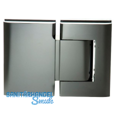 Pendeltürband Biloba 90° Glas-Glas, mit Feststellung 90°, Alu Edelstahl-Effekt Pendeltürband Biloba 90° Glas-Glas, mit Feststellung 90°, Alu Edelstahl-Effekt