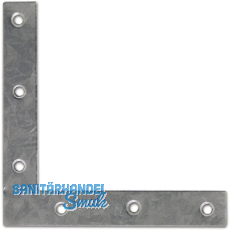 Scheinhaken zum Einlassen eckig, 160 x 30 x 3 mm, Stahl verzinkt
