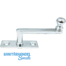 Fensterreiber auf eckiger Platte, 17 mm, Stahl verzinkt silberf�rbig