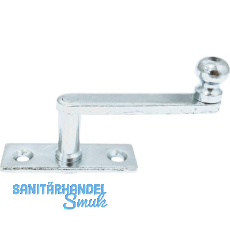 Fensterreiber auf eckiger Platte, 20 mm, Stahl verzinkt silberf�rbig