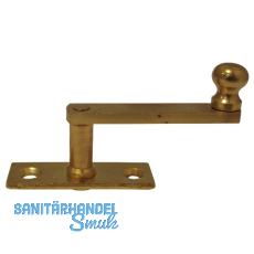 Fensterreiber auf eckiger Platte, 20 mm, Messing poliert