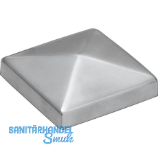 Pfosten-Abdeckkappen für Holzpfosten 50 x 50, Edelstahl geschliffen V2A Pfosten-Abdeckkappen für Holzpfosten 50 x 50, Edelstahl geschliffen V2A