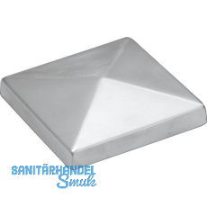 Pfosten-Abdeckkappen für Holzpfosten 60 x 60, Edelstahl geschliffen V2A Pfosten-Abdeckkappen für Holzpfosten 60 x 60, Edelstahl geschliffen V2A