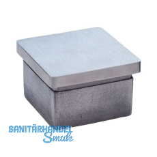 CROSO Endkappe eckig, 60 x 60 mm, Edelstahl geschliffen V2A