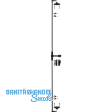 Espagnolettenverschluss ESPA/1,L=1500 mm, Schmiedeeisen verzinkt geschw�rzt