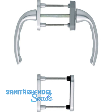 HOPPE Balkont�rgriffgarnitur TOKYO Kurzhalsgriff hoch, silber eloxiert