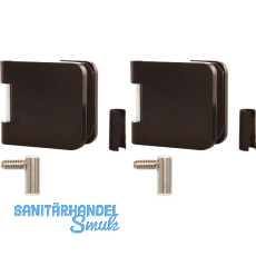 SOLIDO Glast�rbandset Office m. Rahmenteil f.Stahlzarge M10x1,rechts,Alu schwarz