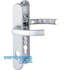 Dr�ckergarnitur LI�GE - auf Schmalschild 36 mm, 67 - 72, silber eloxiert