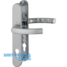 Dr�ckergarnitur LI�GE - auf Schmalschild 36 mm, 67 - 72, Edelstahl-Effekt