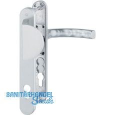 Wechselgarnitur LI�GE - Schmalschild 36 mm, Griffplatte, 67-72, silber eloxiert