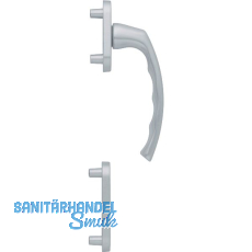 HOPPE Balkont�rgriff-Halbgarnitur LI�GE - au�en hoch, silber eloxiert