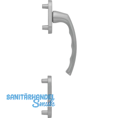 HOPPE Balkont�rgriff-Halbgarnitur LI�GE - au�en hoch, Edelstahl-Effekt