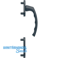 HOPPE Balkont�rgriff-Halbgarnitur LI�GE - au�en hoch, schwarz