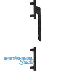 HOPPE Balkontürgriff-Halbgarnitur LIÈGE - außen flach, schwarz HOPPE Balkontürgriff-Halbgarnitur LIÈGE - außen flach, schwarz