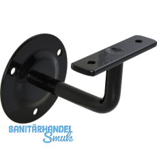 SCH�SSMETALL Handlauftr�ger rund, Wandabstand 80 mm, schwarz beschichtet
