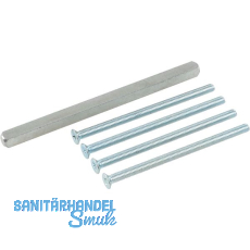 Stift und Schrauben für Rosettengarnituren hoch und nieder, Türstärke 86-96 mm Stift und Schrauben für Rosettengarnituren hoch und nieder, Türstärke 86-96 mm