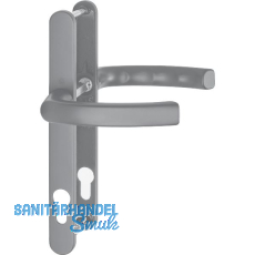 Dr�ckergarnitur LI�GE - auf Schmalschild 24 mm, 67 - 72, Edelstahl-Effekt