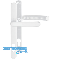 Dr�ckergarnitur LI�GE - Schmalschild 24 mm, Griff flach,67 - 72,wei�