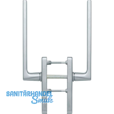 HOPPE Hebeschiebegarnitur DALLAS mit Griff/Griff PZ, Messing verchromt satiniert