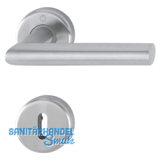 HOPPE Dr�ckergarnitur UTRECHT - auf Rosette BB, 39 - 47, Edelstahl matt