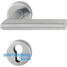 FH-Dr�ckergarnitur AMSTERDAM - auf Rosette PZ, 40 - 45, Edelstahl matt